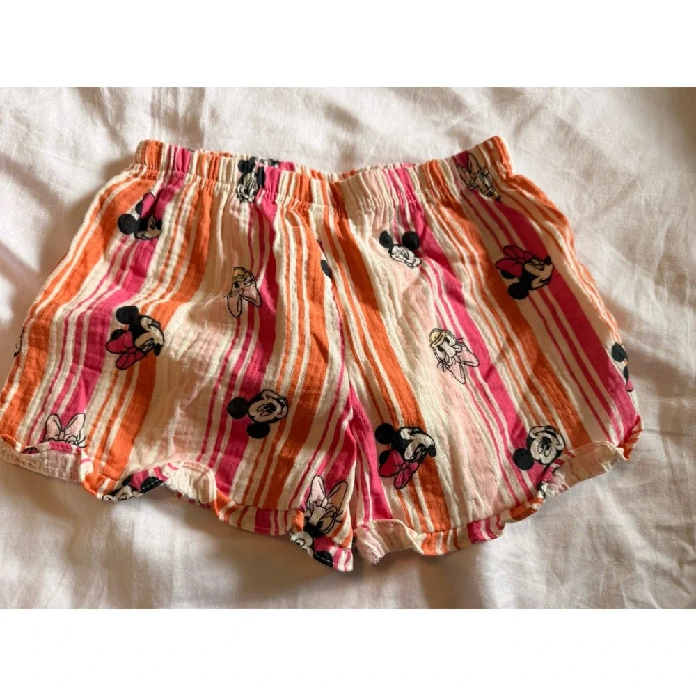 Disney Minnie Mouse Daffy Duck Kids 2 Piece Tank Top Shorts Outfit Pink New 6x